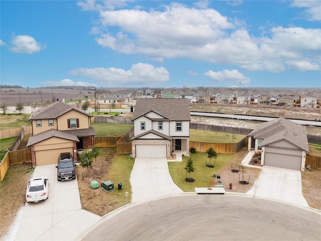 aerial view featuring a residential view