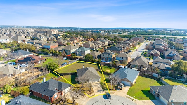 birds eye view of property featuring a residential view