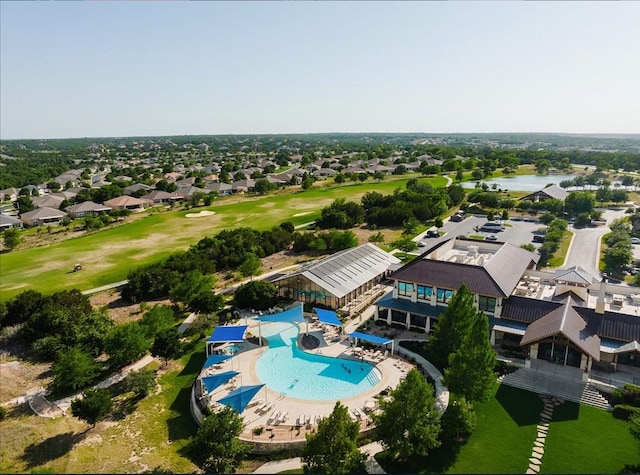 bird's eye view with a residential view