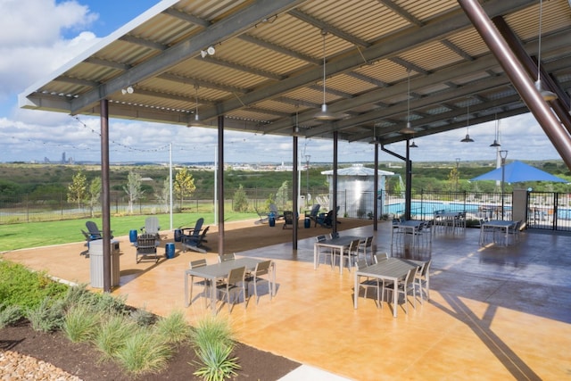 view of patio / terrace with fence