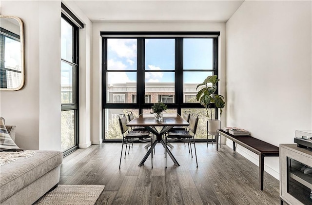 800 Embassy Dr Unit 319, Austin, TX 78702 - dining area with wood finished floors