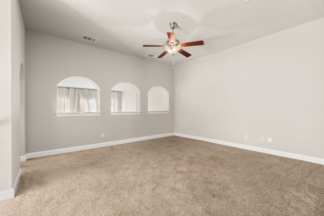 3809 Alpine Ridge Cv, Leander, TX 78641 - empty room with ceiling fan and carpet flooring