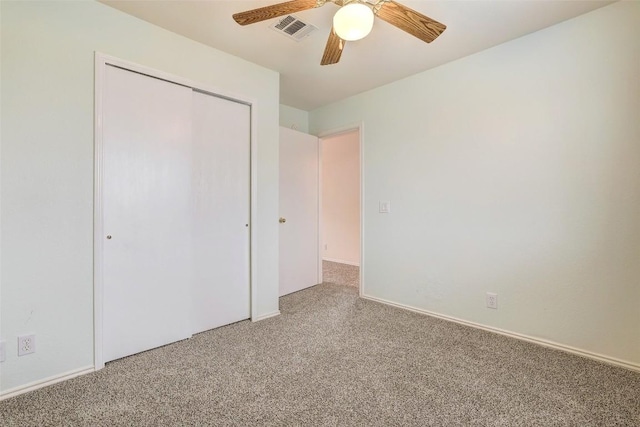 5006 Daymon Ct, Hutto, TX 78634 - unfurnished bedroom featuring carpet, a closet, and ceiling fan