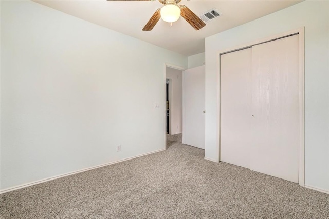 5006 Daymon Ct, Hutto, TX 78634 - unfurnished bedroom featuring light colored carpet, a closet, and ceiling fan