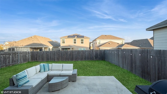 6205 Conestoga Wagon Way, Del Valle, TX 78617 - view of patio / terrace featuring a residential view and an outdoor living space
