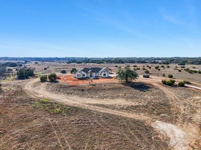 drone / aerial view featuring a rural view