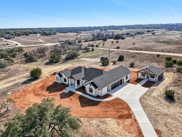 bird's eye view with a rural view