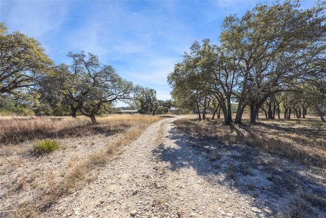 view of street with a rural view