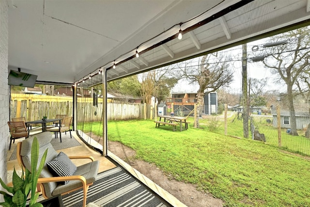 view of sunroom / solarium