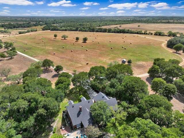 bird's eye view with a rural view