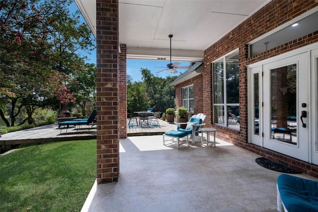 view of patio with outdoor dining area