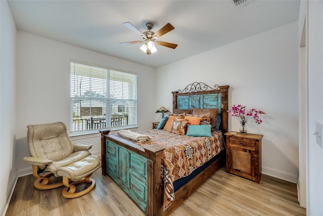 331 Kitty Hawk Rd, Georgetown, TX 78633 - bedroom featuring light wood-type flooring and a ceiling fan