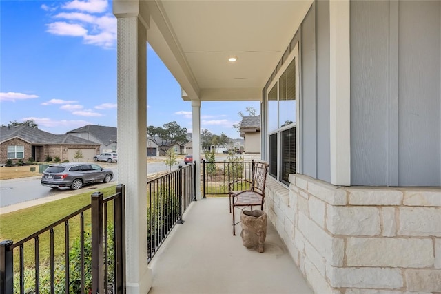 331 Kitty Hawk Rd, Georgetown, TX 78633 - covered porch with a residential view