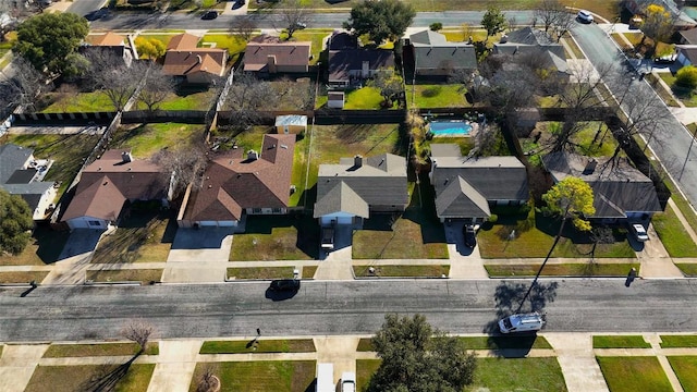 bird's eye view featuring a residential view