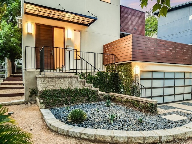 2312 W 8th St, Austin, TX 78703 - property entrance with stucco siding