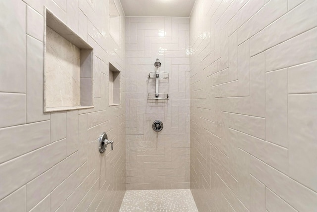 full bath featuring tiled shower