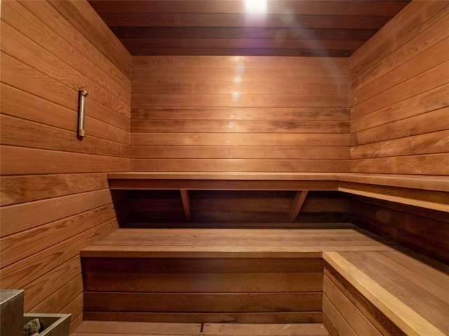 view of sauna