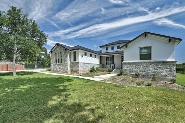 1635 Nature View Loop, Driftwood, TX 78619 - view of front facade with stone siding and stucco siding