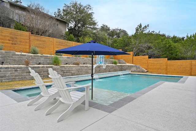 233 Lakefront Dr, Lago Vista, TX 78645 - view of swimming pool with a fenced backyard and a patio area