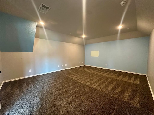 5864 Bianca Dr, Round Rock, TX 78665 - bonus room featuring vaulted ceiling and carpet floors