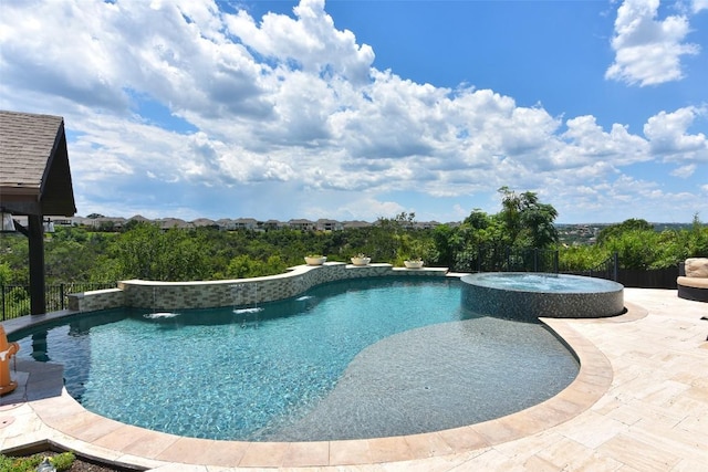 2617 Long Lasso Pass, Leander, TX 78641 - view of pool with a pool with connected hot tub and a patio area