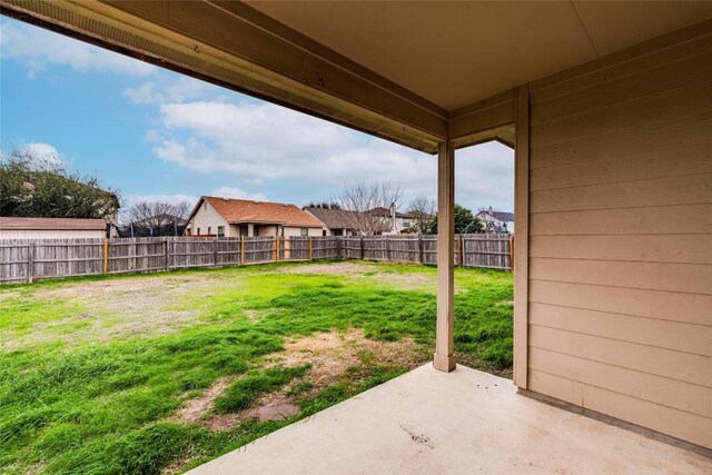214 Teron Dr, San Marcos, TX 78666 - view of yard featuring a patio area and a fenced backyard