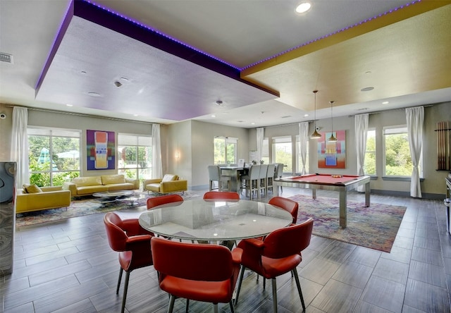 1900 Barton Springs Rd Unit 4040, Austin, TX 78704 - dining room featuring billiards and recessed lighting