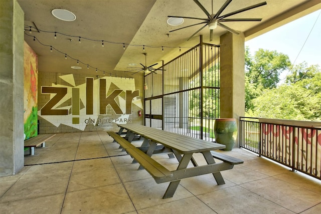 1900 Barton Springs Rd Unit 4040, Austin, TX 78704 - view of patio with ceiling fan