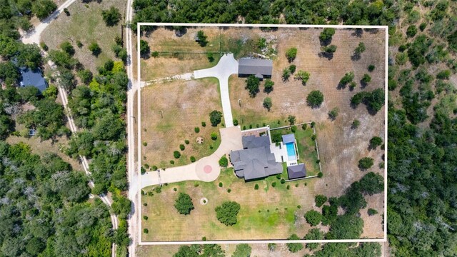 20201 Hickory Grove Ln, Manor, TX 78653 - aerial view of property and surrounding area with property parcel outlined