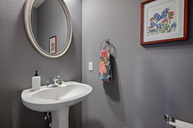 605 Hickory Run Dr, Cedar Park, TX 78613 - bathroom with a sink and a textured wall