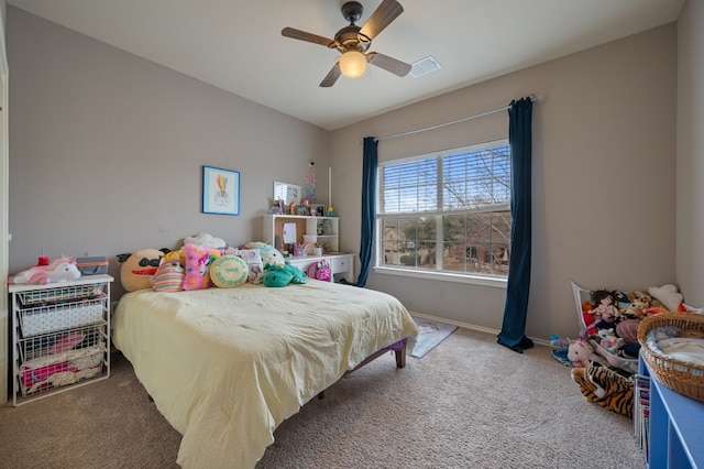 605 Hickory Run Dr, Cedar Park, TX 78613 - bedroom featuring carpet flooring and ceiling fan