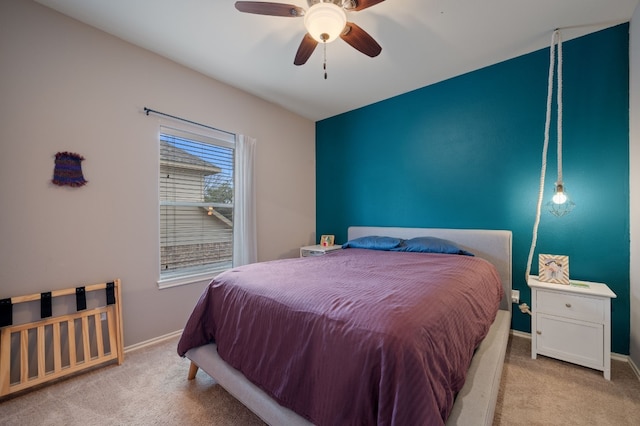 605 Hickory Run Dr, Cedar Park, TX 78613 - carpeted bedroom with baseboards and ceiling fan