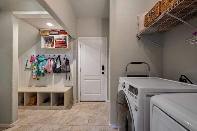 605 Hickory Run Dr, Cedar Park, TX 78613 - washroom with washer and dryer and light stone finish flooring