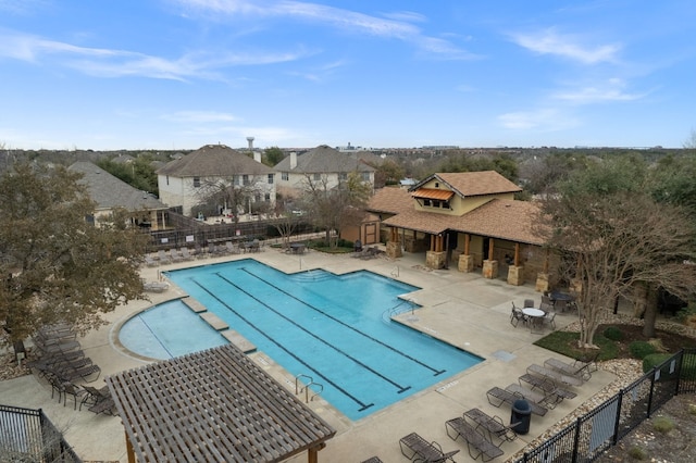 605 Hickory Run Dr, Cedar Park, TX 78613 - community pool with a patio and a residential view