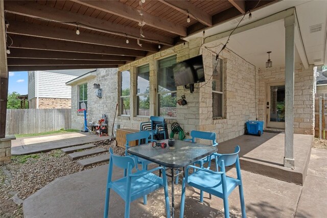 605 Hickory Run Dr, Cedar Park, TX 78613 - view of patio with outdoor dining area