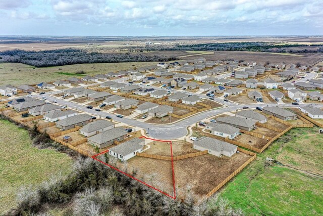 13029 Field Plow Ln, Elgin, TX 78621 - aerial perspective of suburban area with property parcel outlined