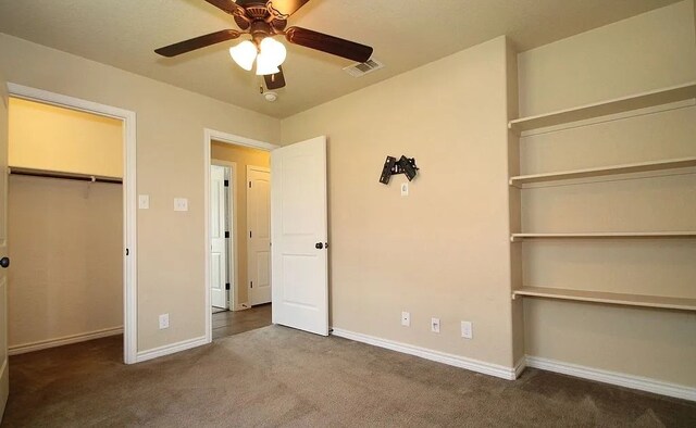 503 W Gemini Ln, Killeen, TX 76542 - unfurnished bedroom featuring carpet flooring, a closet, and ceiling fan