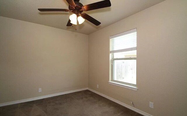 503 W Gemini Ln, Killeen, TX 76542 - spare room featuring healthy amount of natural light, dark carpet, and ceiling fan