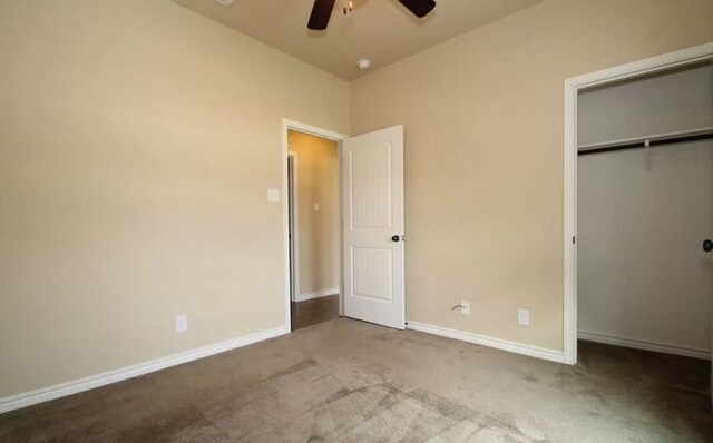 503 W Gemini Ln, Killeen, TX 76542 - unfurnished bedroom with carpet, a closet, and ceiling fan