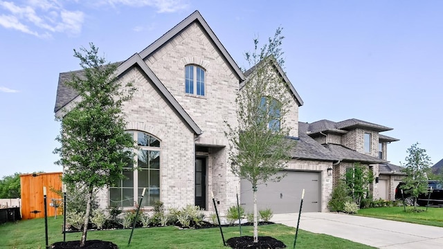 657 Bay Breeze Dr, Kyle, TX 78640 - french provincial home featuring brick siding, a garage, and driveway