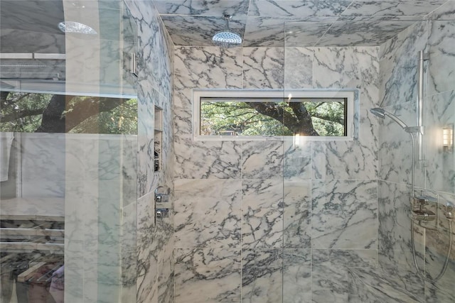 4704 Wild Briar Pass, Austin, TX 78746 - full bath featuring a marble finish shower