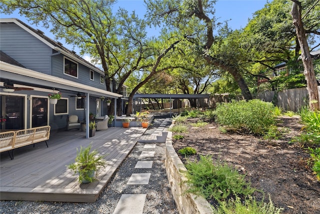 4704 Wild Briar Pass, Austin, TX 78746 - wooden deck with ceiling fan