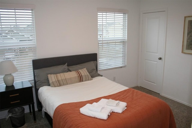 bedroom featuring carpet