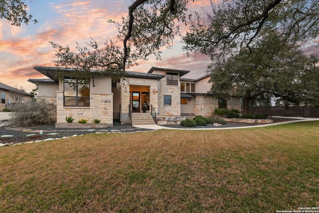 5922 Keller Rdg, New Braunfels, TX 78132 - view of front of home with stone siding and stucco siding