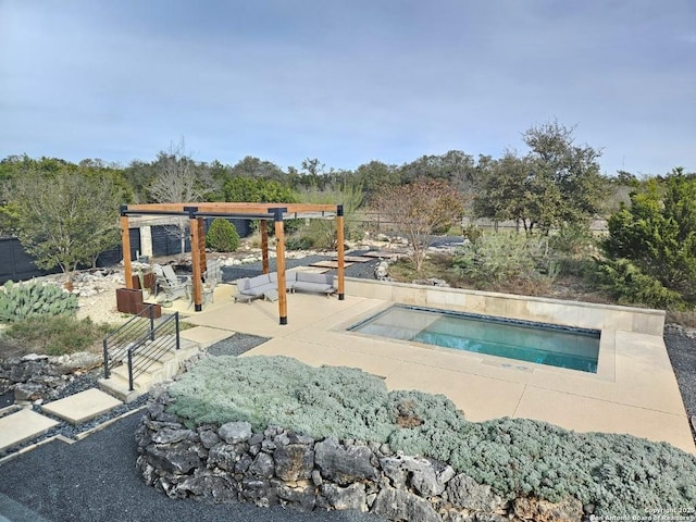 5922 Keller Rdg, New Braunfels, TX 78132 - view of pool featuring a patio area, a jacuzzi, a pool, and a pergola