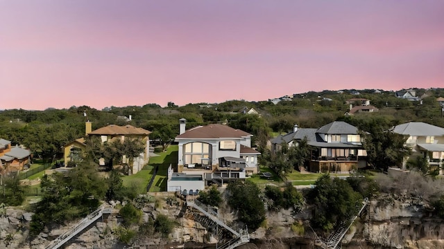 aerial view featuring a residential view