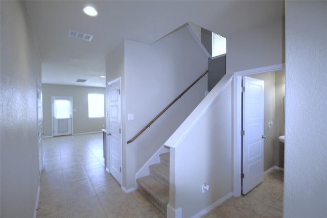 116 Four Star Dr, Elgin, TX 78621 - staircase featuring baseboards and recessed lighting
