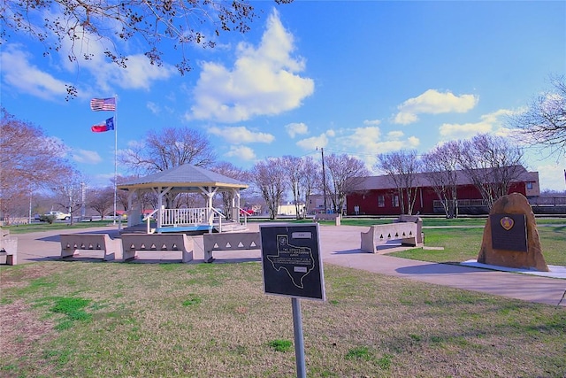 116 Four Star Dr, Elgin, TX 78621 - view of community featuring a yard and a gazebo