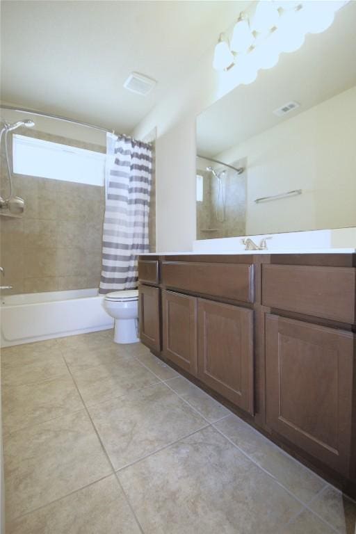 116 Four Star Dr, Elgin, TX 78621 - full bathroom with shower / bathtub combination with curtain, tile patterned flooring, and vanity