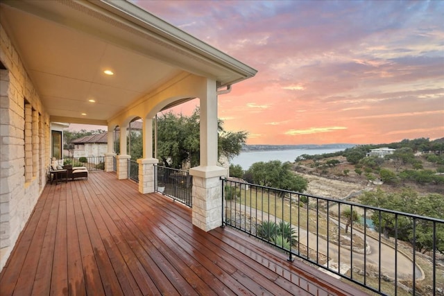 17813 Kingfisher Ridge Dr, Lago Vista, TX 78645 - deck with a water view